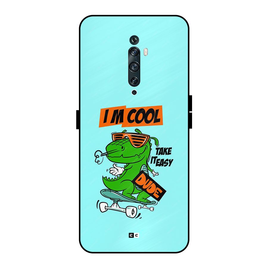 Cool Dude Metal Back Case for Oppo Reno2 F