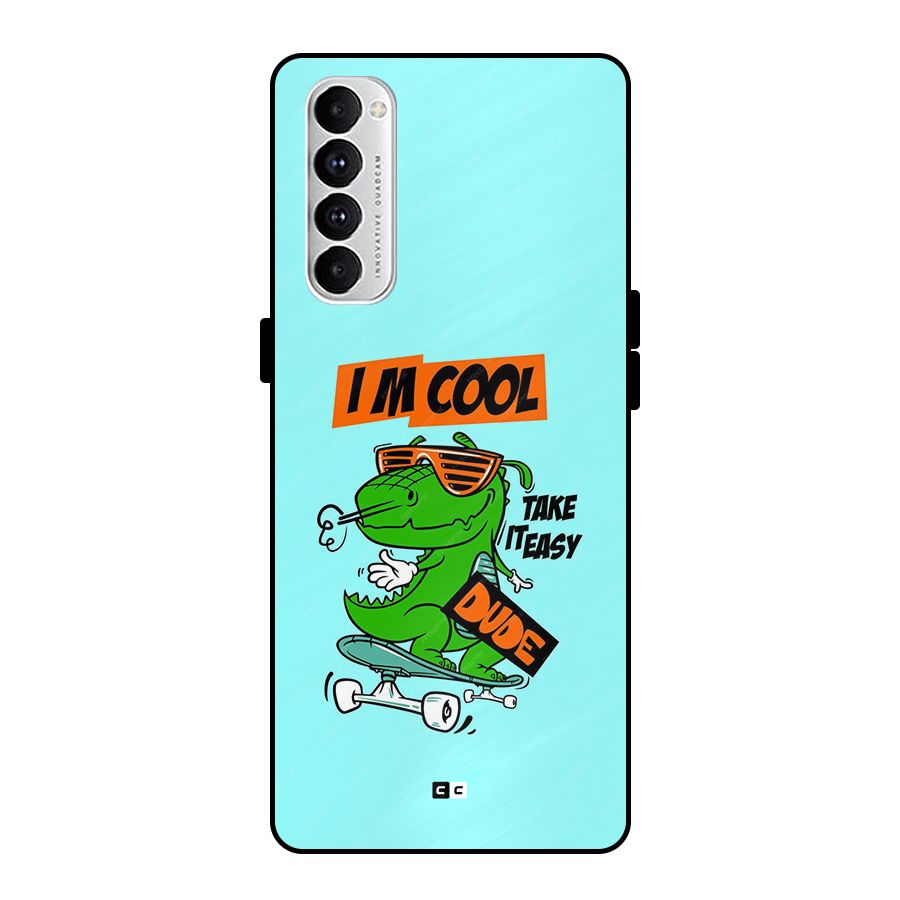 Cool Dude Metal Back Case for Oppo Reno4 Pro