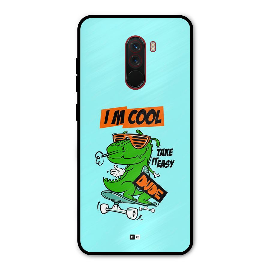Cool Dude Metal Back Case for Poco F1
