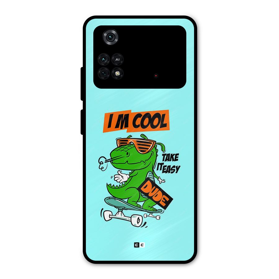 Cool Dude Metal Back Case for Poco M4 Pro 4G