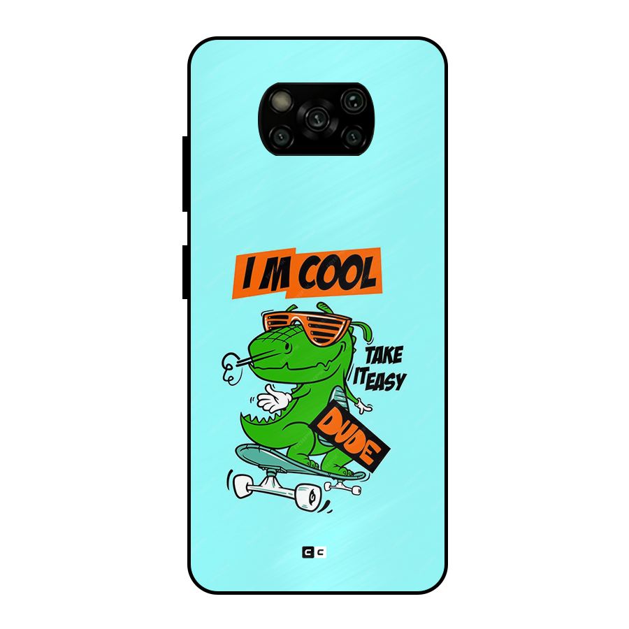 Cool Dude Metal Back Case for Poco X3