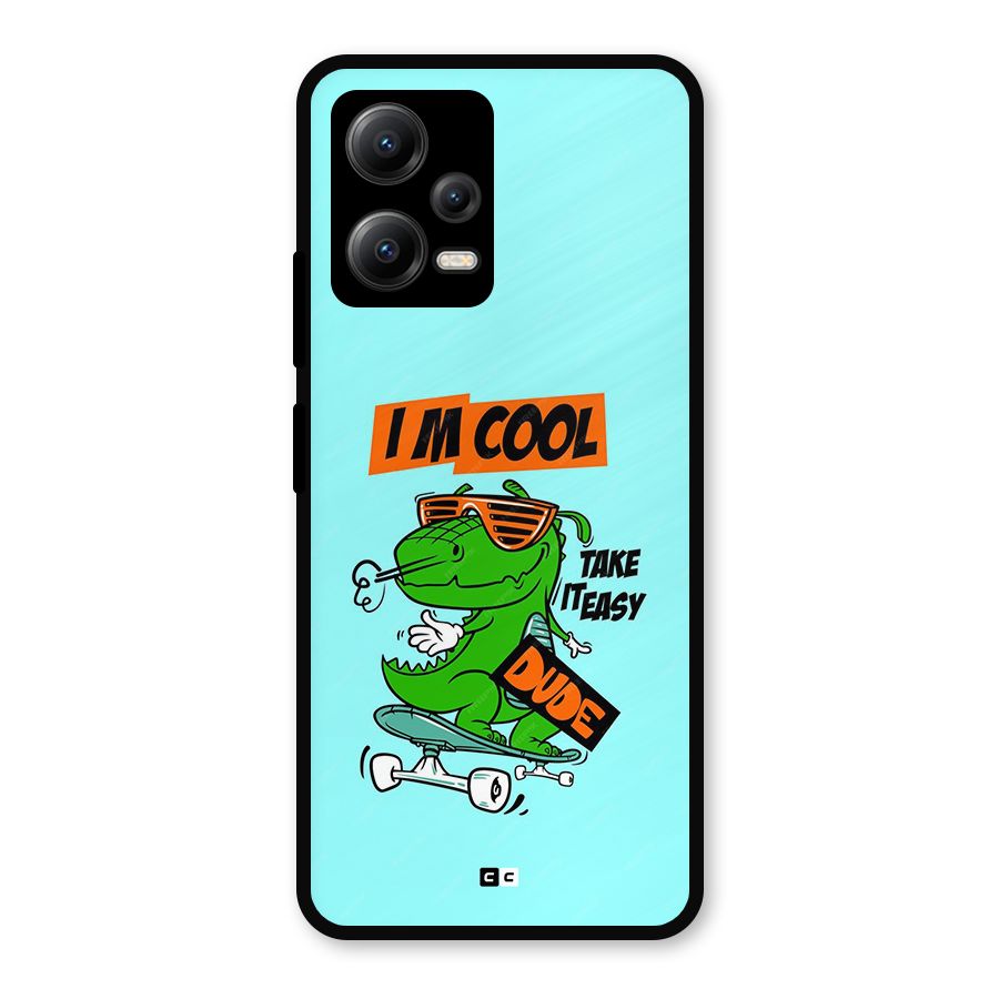 Cool Dude Metal Back Case for Redmi Note 12 5G
