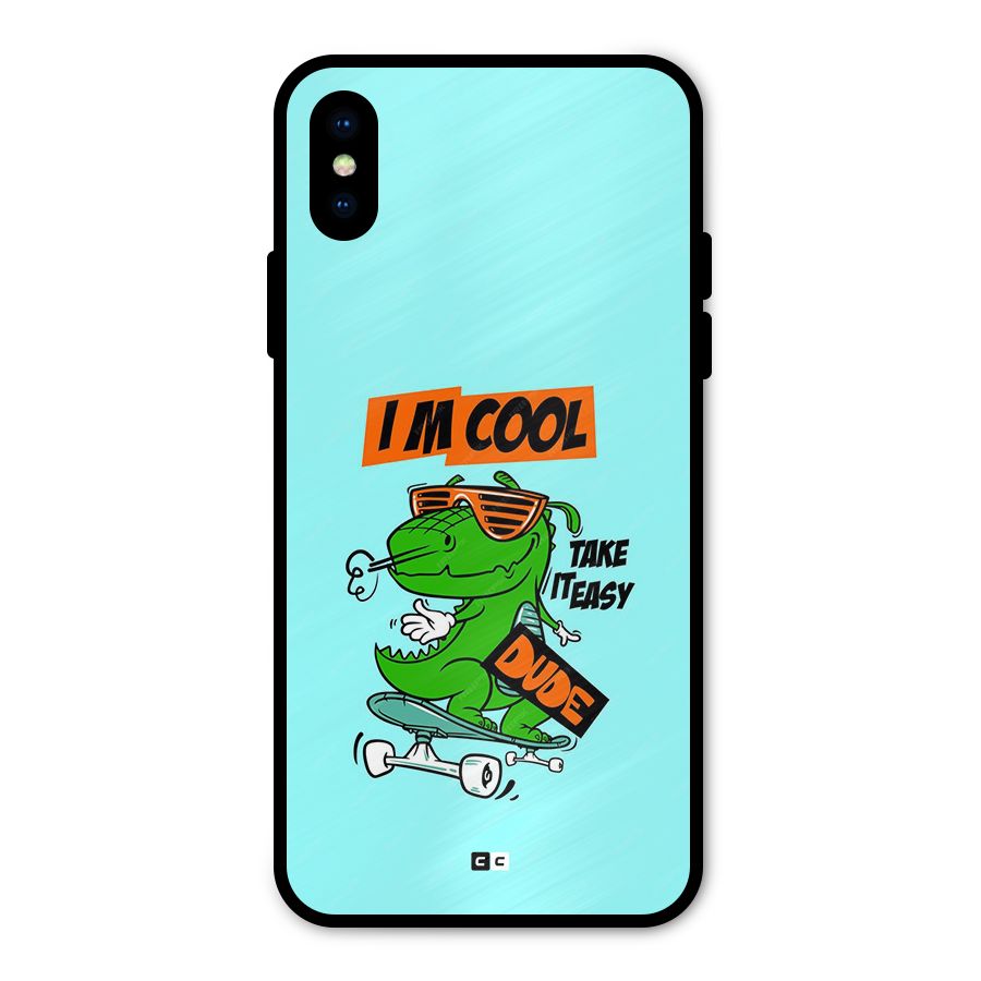 Cool Dude Metal Back Case for iPhone XS