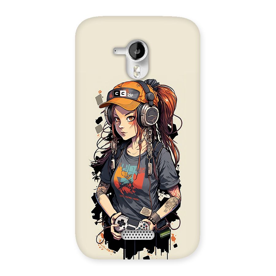 Cool Gamer Girl Back Case for Canvas HD A116