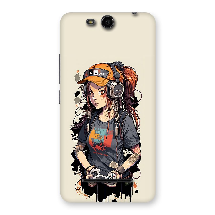 Cool Gamer Girl Back Case for Canvas Juice 3 Q392