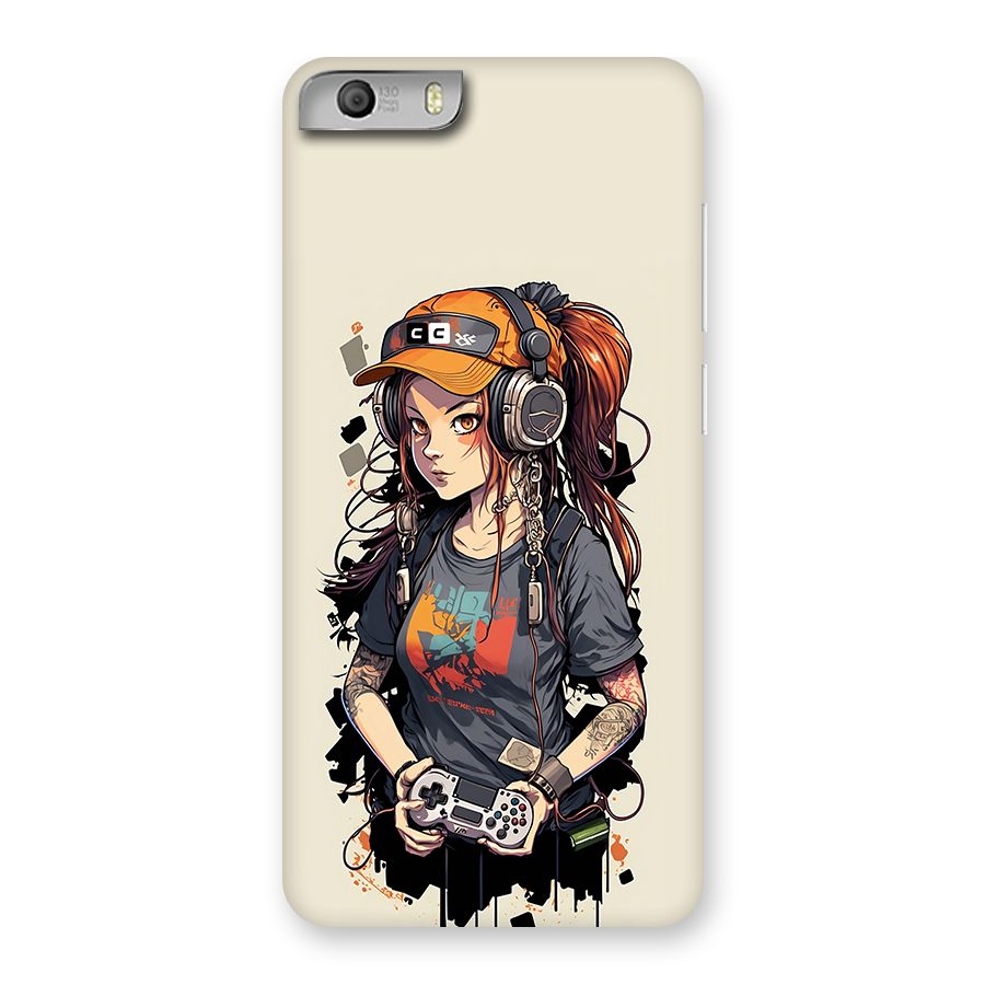 Cool Gamer Girl Back Case for Canvas Knight 2