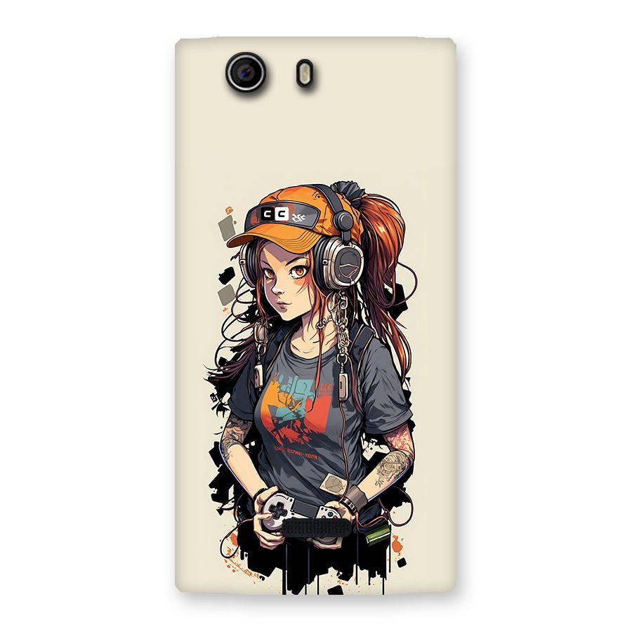 Cool Gamer Girl Back Case for Canvas Nitro 2 E311