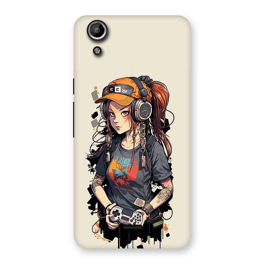 Cool Gamer Girl Back Case for Canvas Selfie Lens Q345