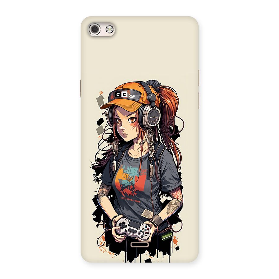 Cool Gamer Girl Back Case for Canvas Silver 5