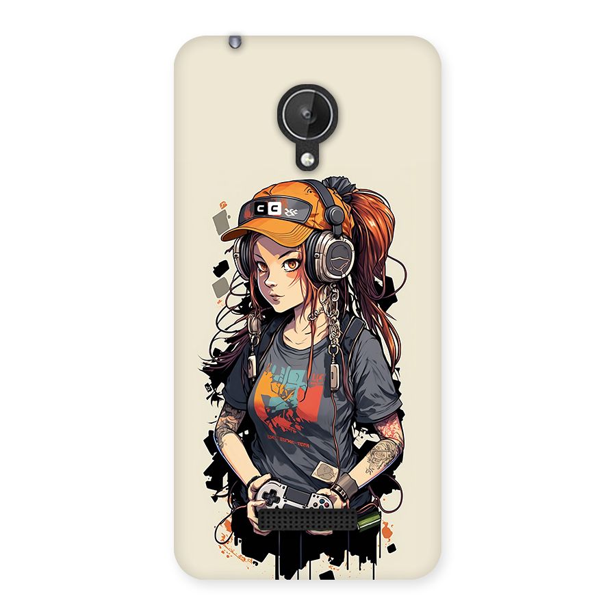 Cool Gamer Girl Back Case for Canvas Spark Q380
