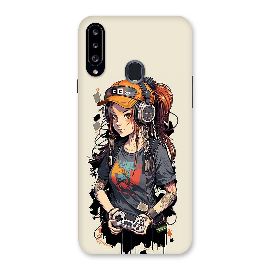 Cool Gamer Girl Back Case for Galaxy A20s