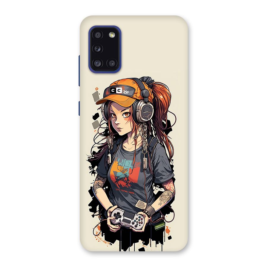 Cool Gamer Girl Back Case for Galaxy A31