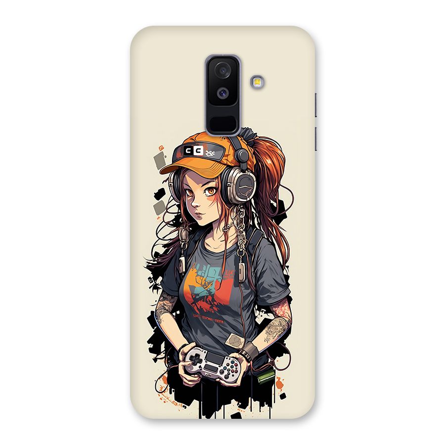 Cool Gamer Girl Back Case for Galaxy A6 Plus