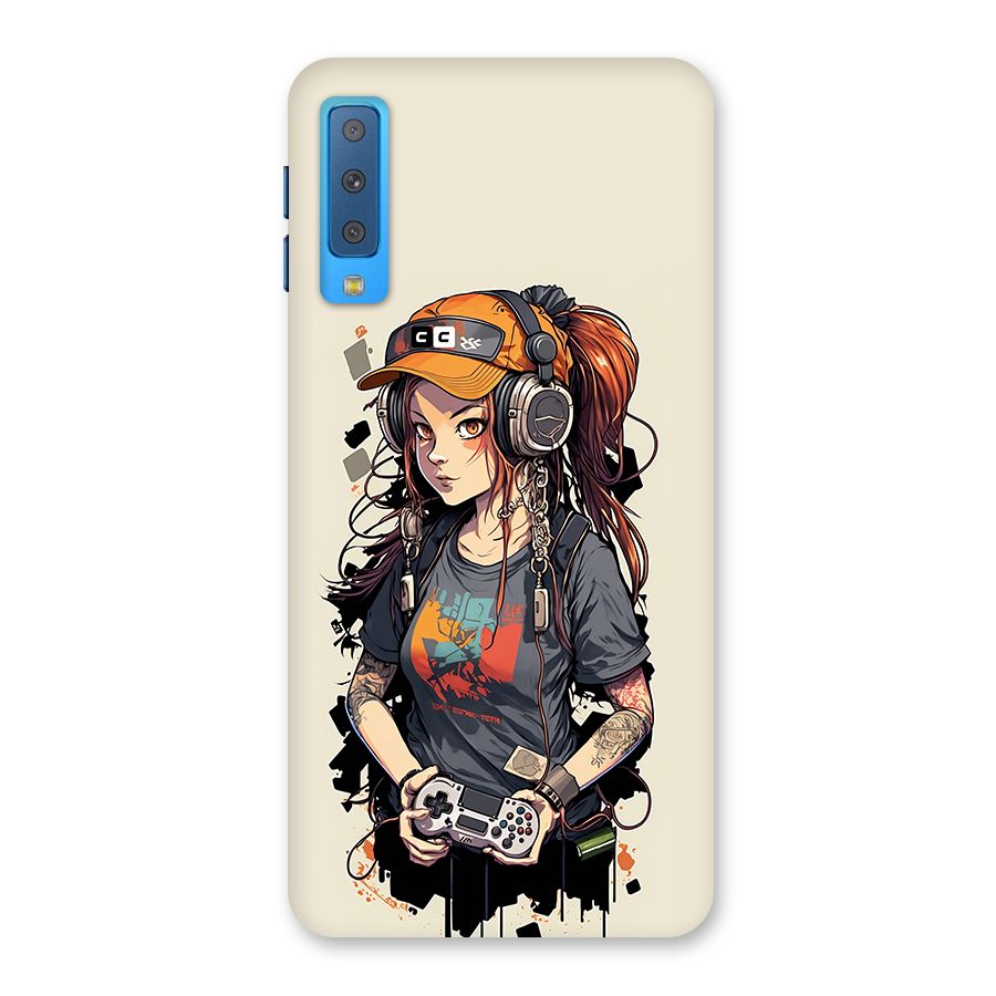 Cool Gamer Girl Back Case for Galaxy A7 (2018)