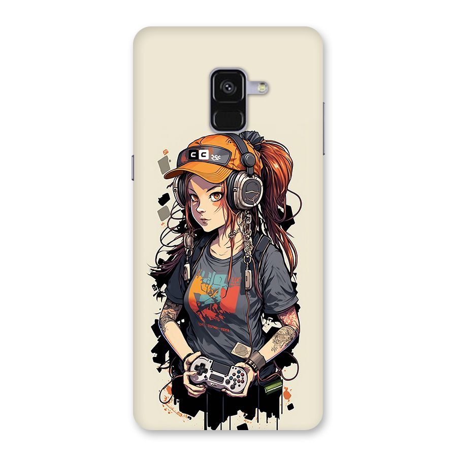 Cool Gamer Girl Back Case for Galaxy A8 Plus