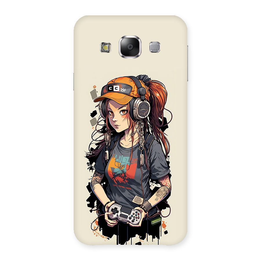 Cool Gamer Girl Back Case for Galaxy E5