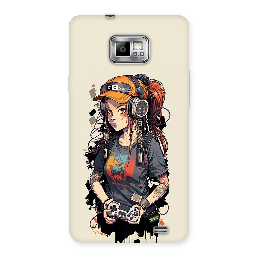 Cool Gamer Girl Back Case for Galaxy S2