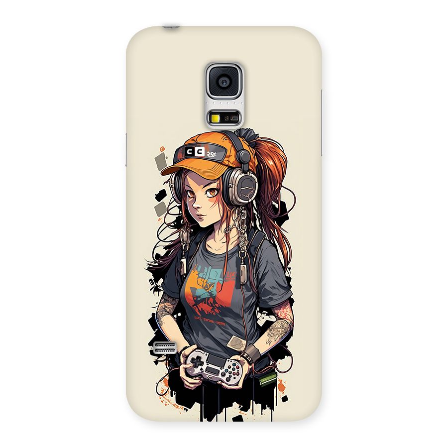 Cool Gamer Girl Back Case for Galaxy S5 Mini