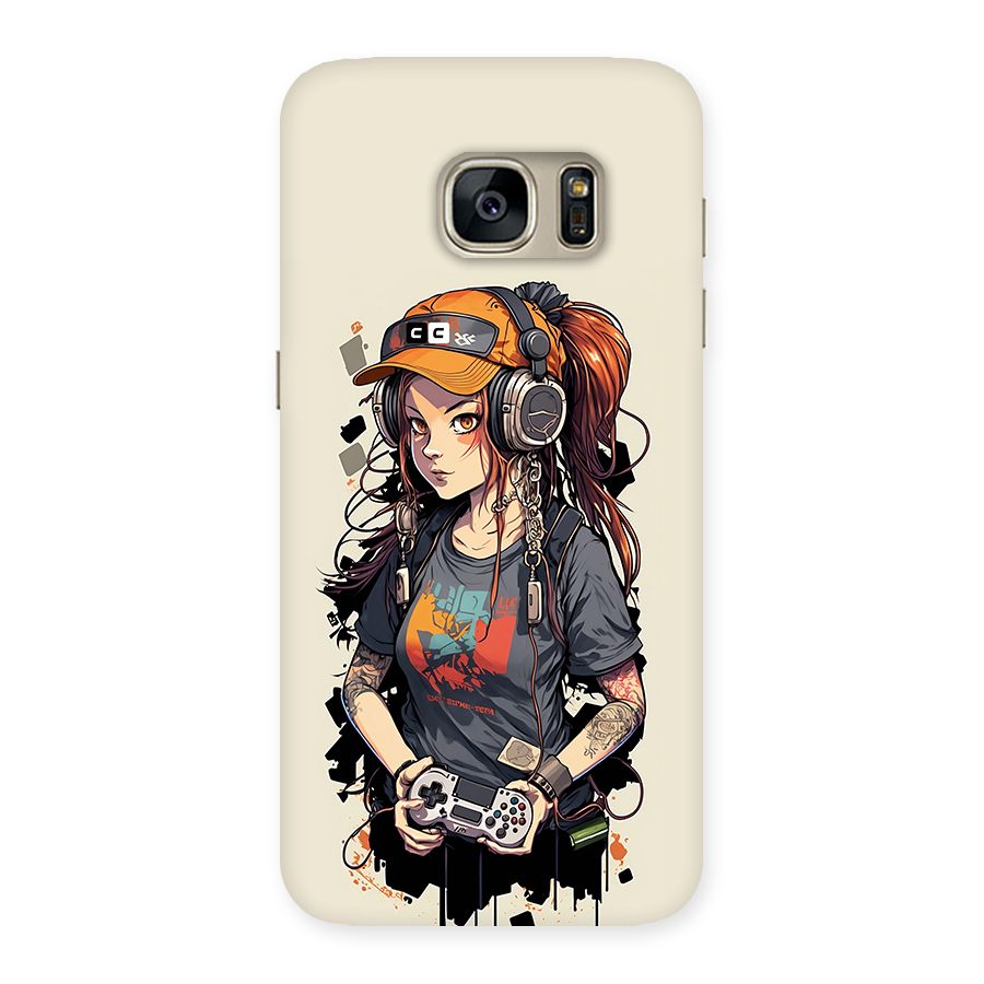 Cool Gamer Girl Back Case for Galaxy S7