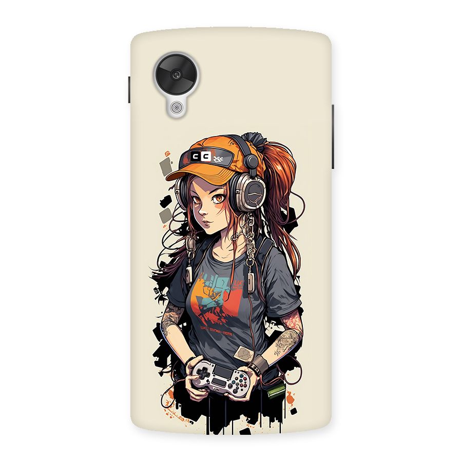 Cool Gamer Girl Back Case for Google Nexus 5
