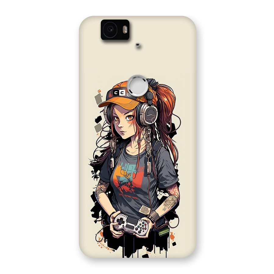 Cool Gamer Girl Back Case for Google Nexus 6P