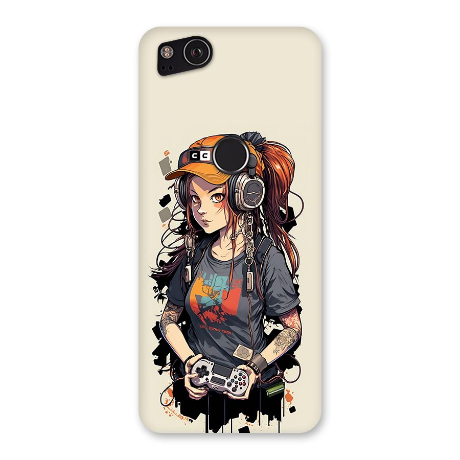 Cool Gamer Girl Back Case for Google Pixel 2