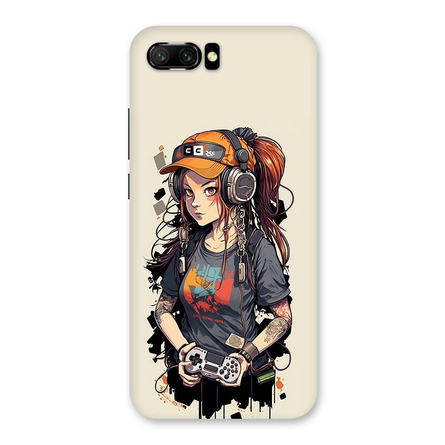 Cool Gamer Girl Back Case for Honor 10