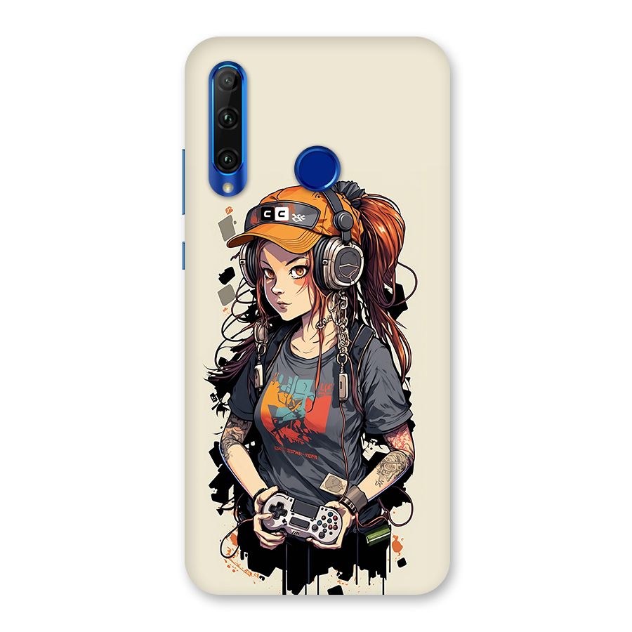 Cool Gamer Girl Back Case for Honor 20i