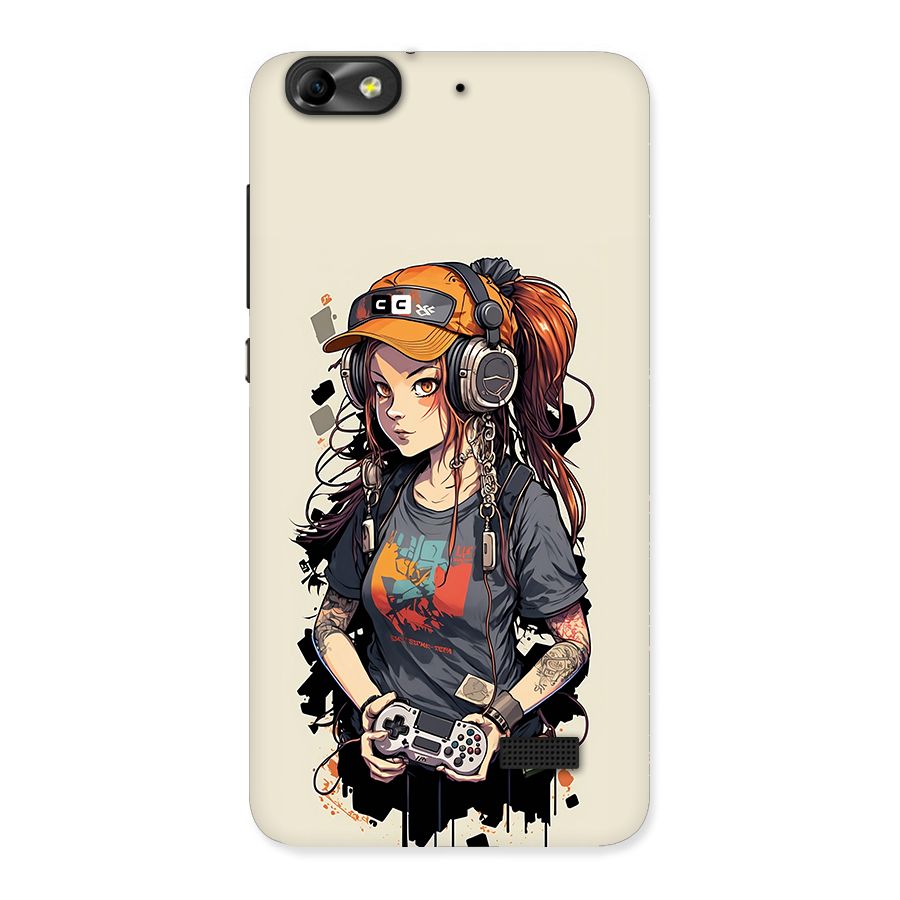 Cool Gamer Girl Back Case for Honor 4C