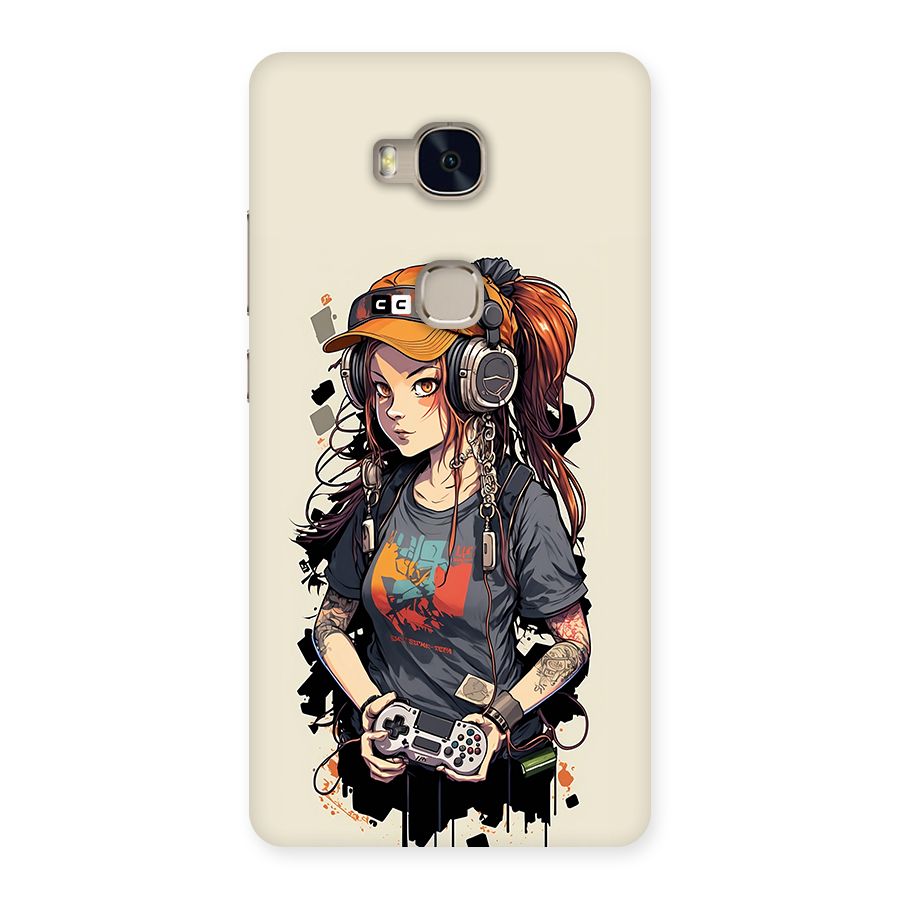 Cool Gamer Girl Back Case for Honor 5X