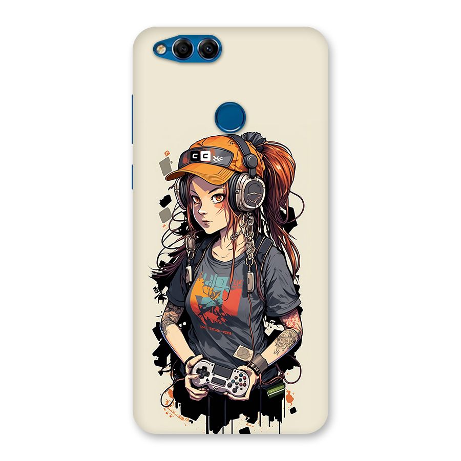 Cool Gamer Girl Back Case for Honor 7X