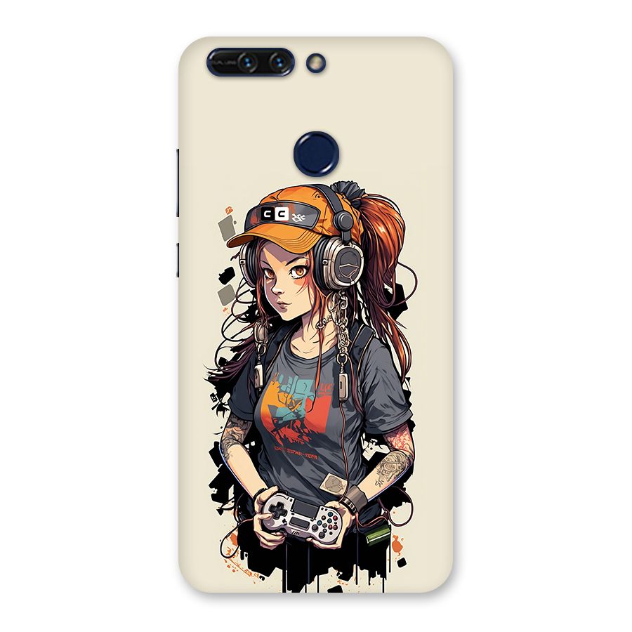 Cool Gamer Girl Back Case for Honor 8 Pro