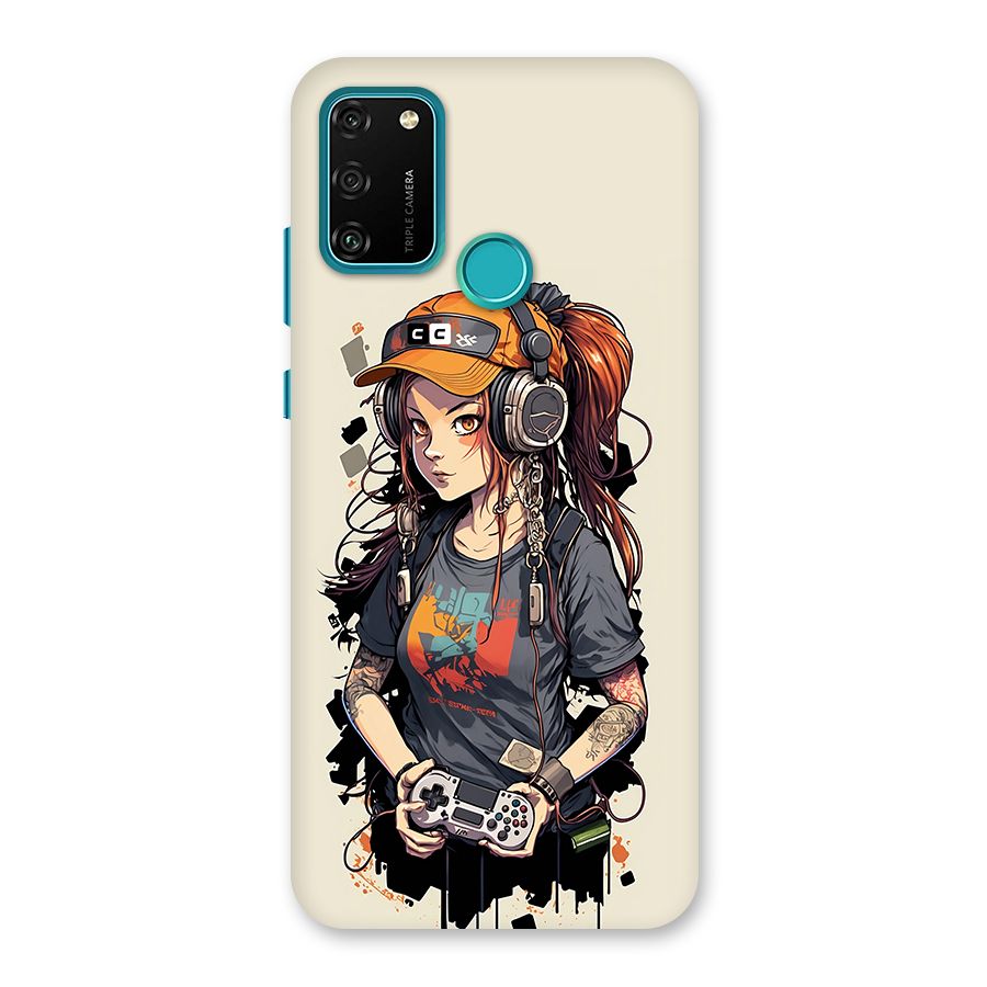 Cool Gamer Girl Back Case for Honor 9A