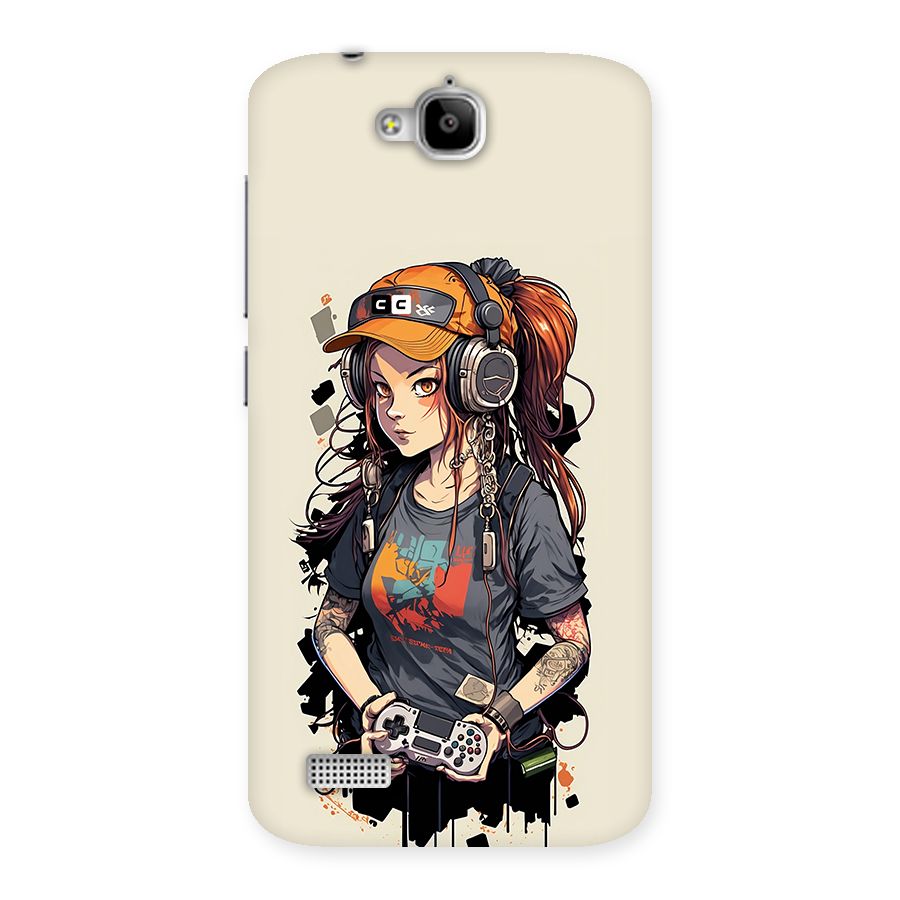 Cool Gamer Girl Back Case for Honor Holly