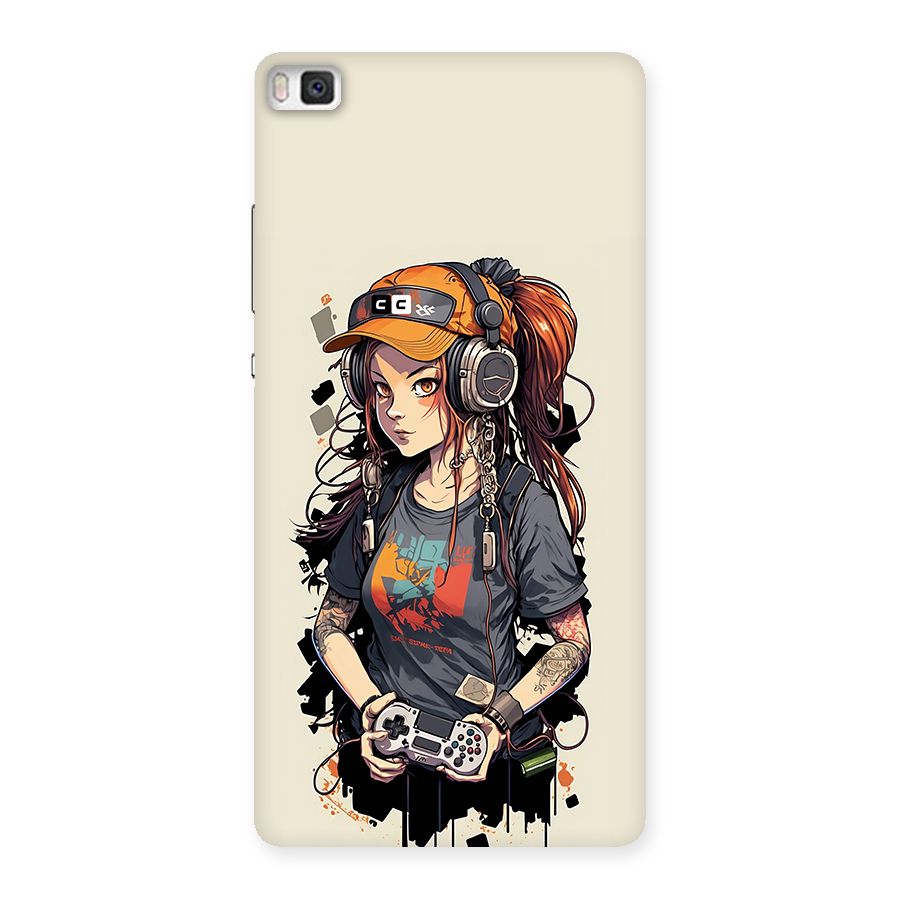 Cool Gamer Girl Back Case for Huawei P8