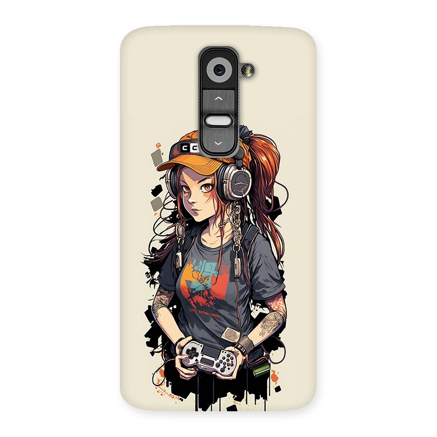 Cool Gamer Girl Back Case for LG G2