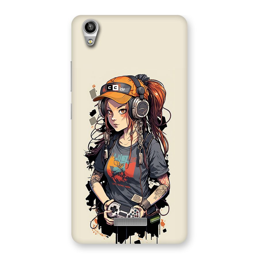 Cool Gamer Girl Back Case for Lava Pixel V1