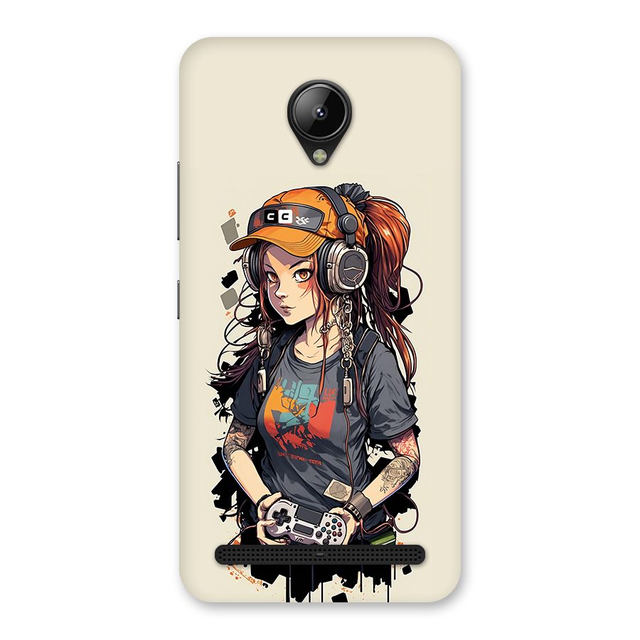 Cool Gamer Girl Back Case for Lenovo C2