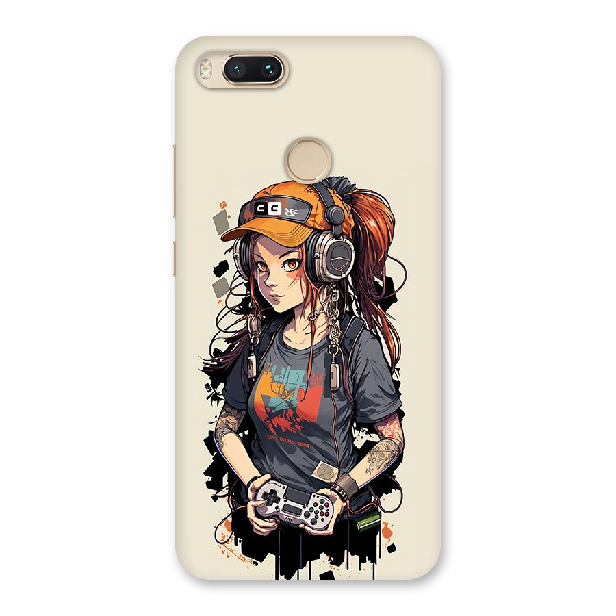 Cool Gamer Girl Back Case for Mi A1