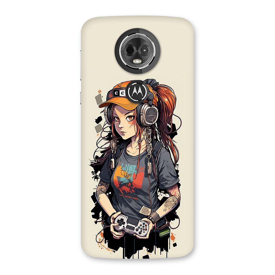 Cool Gamer Girl Back Case for Moto E5 Plus