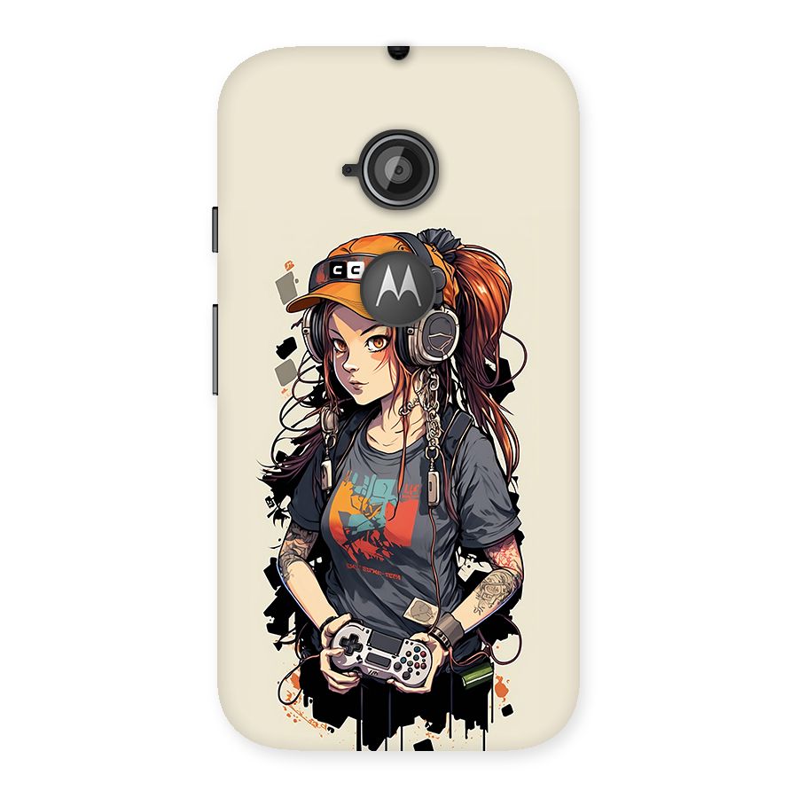 Cool Gamer Girl Back Case for Moto E 2nd Gen