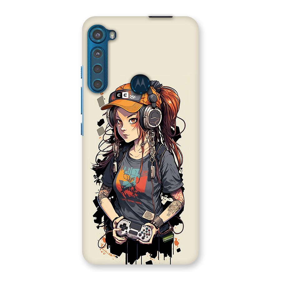 Cool Gamer Girl Back Case for Motorola One Fusion Plus