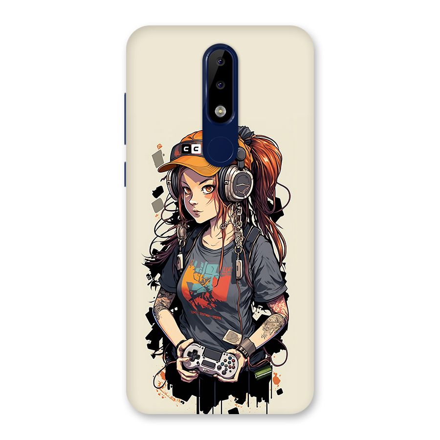 Cool Gamer Girl Back Case for Nokia 5.1 Plus