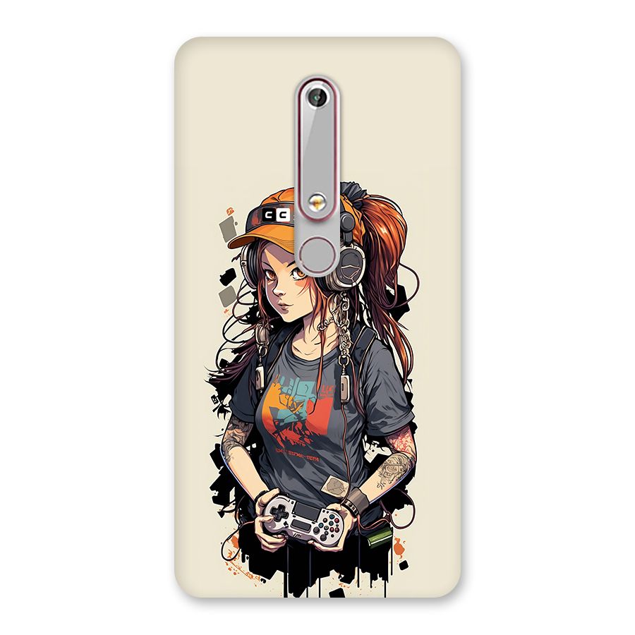 Cool Gamer Girl Back Case for Nokia 6.1