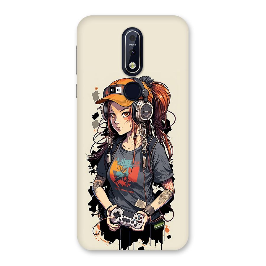 Cool Gamer Girl Back Case for Nokia 7.1