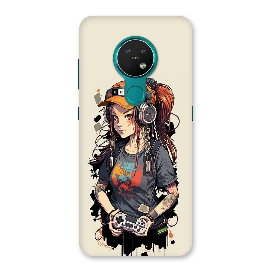 Cool Gamer Girl Back Case for Nokia 7.2