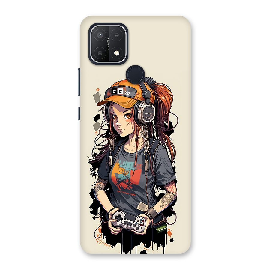Cool Gamer Girl Back Case for Oppo A15