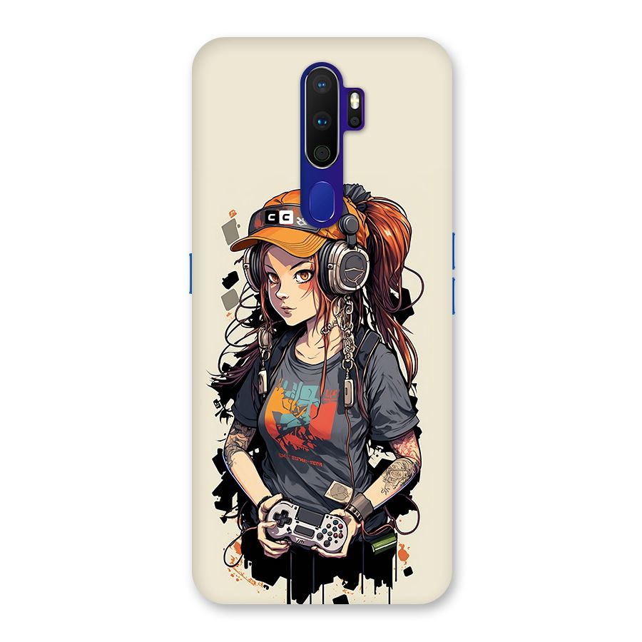 Cool Gamer Girl Back Case for Oppo A9 (2020)