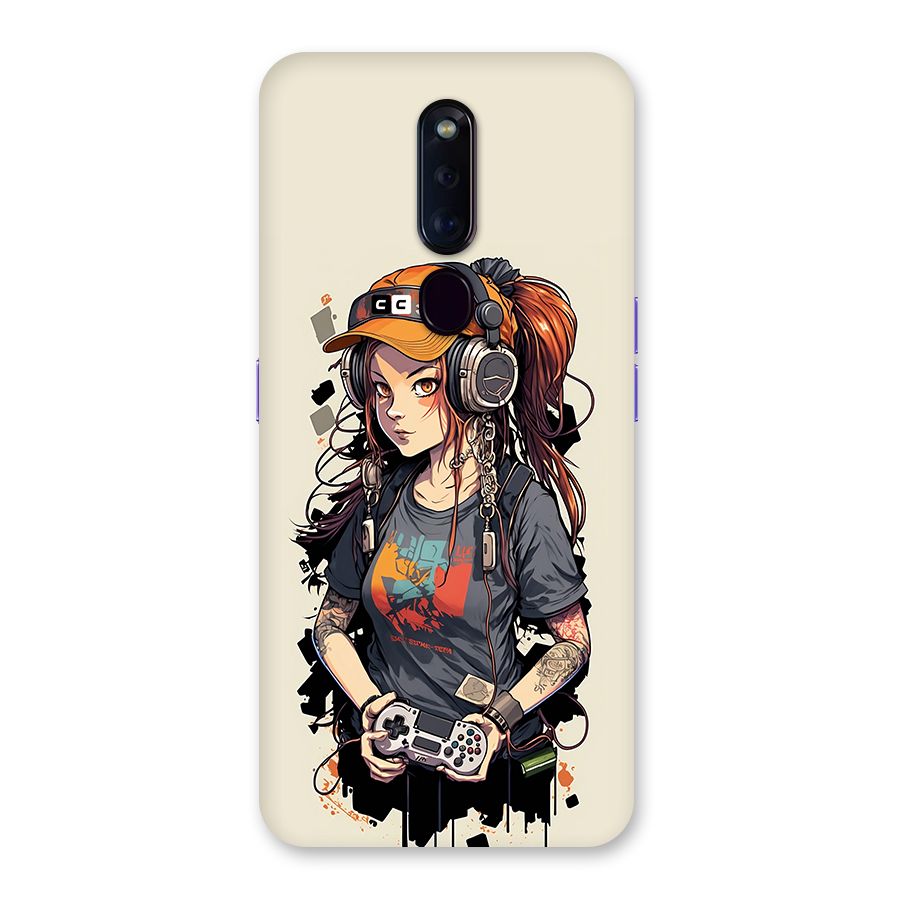 Cool Gamer Girl Back Case for Oppo F11 Pro