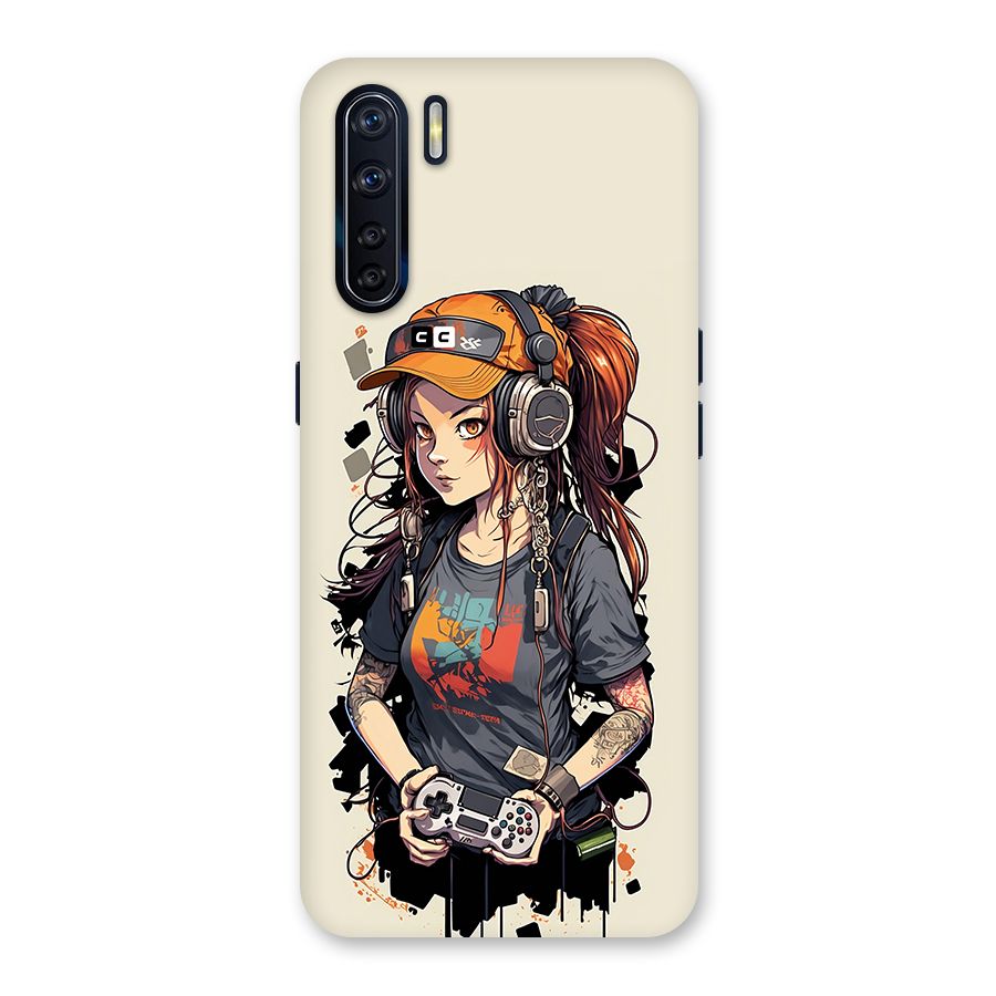 Cool Gamer Girl Back Case for Oppo F15